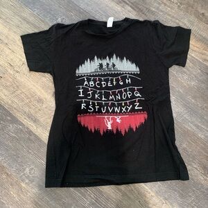 Vintage Stranger Things Black Graphic T-Shirt